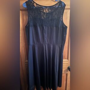 2 dresses, 1 black, 1 navy with black lace vintage style Dress